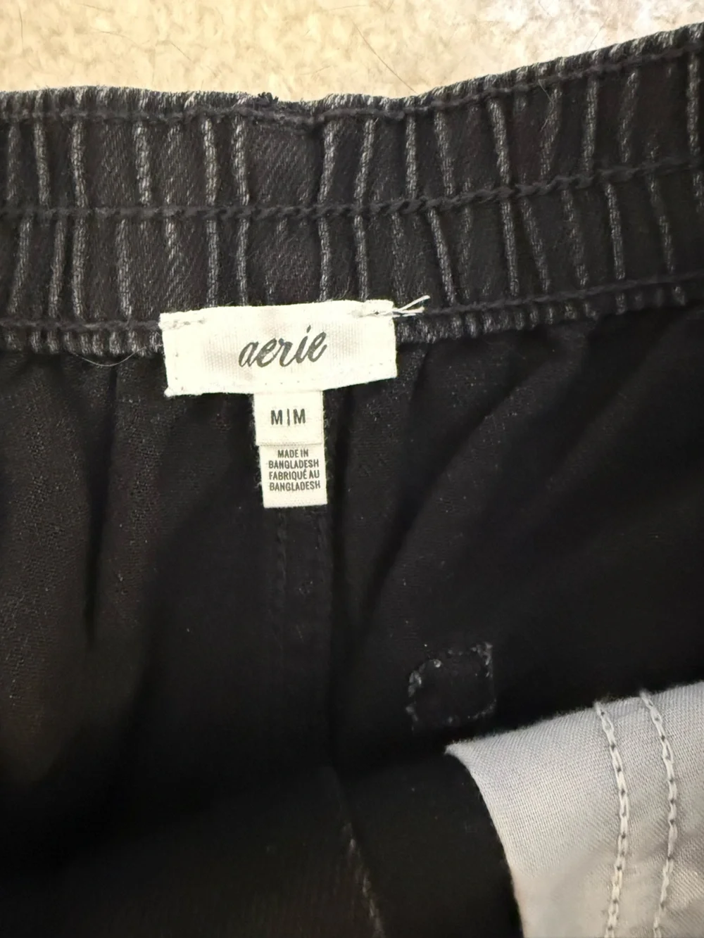 aerie Black Summer Daydream Distressed Denim Cutoff Shorts - Picture 2 of 4